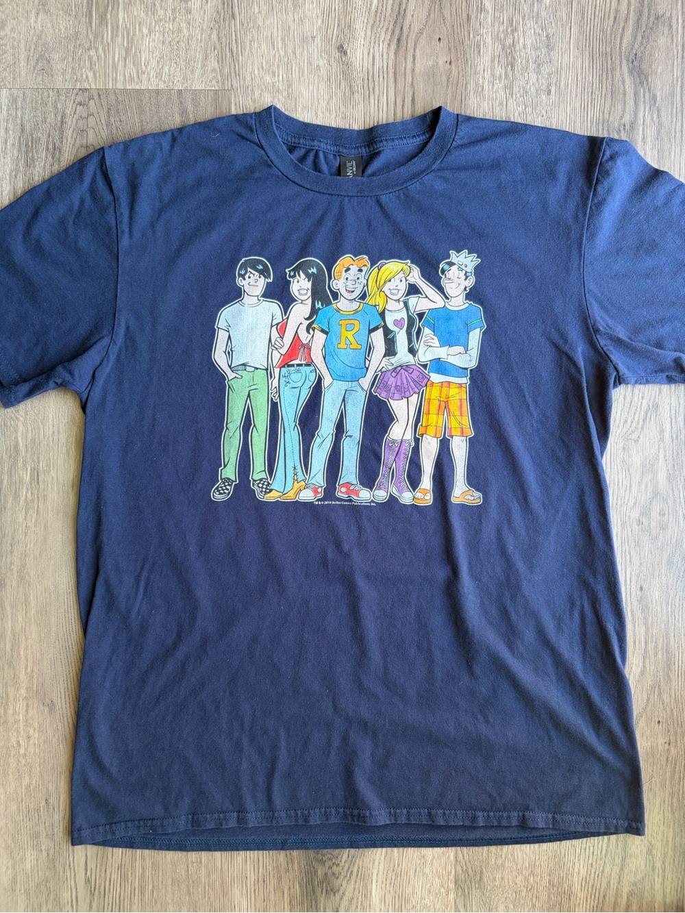 Navy Archies Gangs All Here Graphic Tee Sz.L